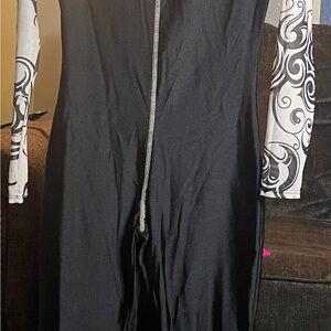 Black and White Long Sleeve Jumpsuit